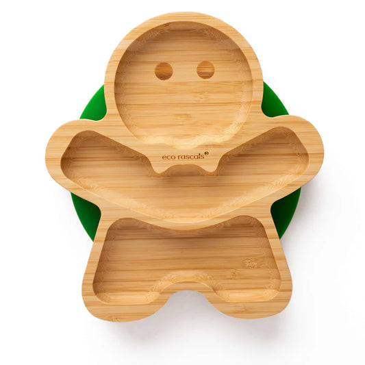 Χριστουγεννιάτικο πιατάκι μπαμπού gingerbread man